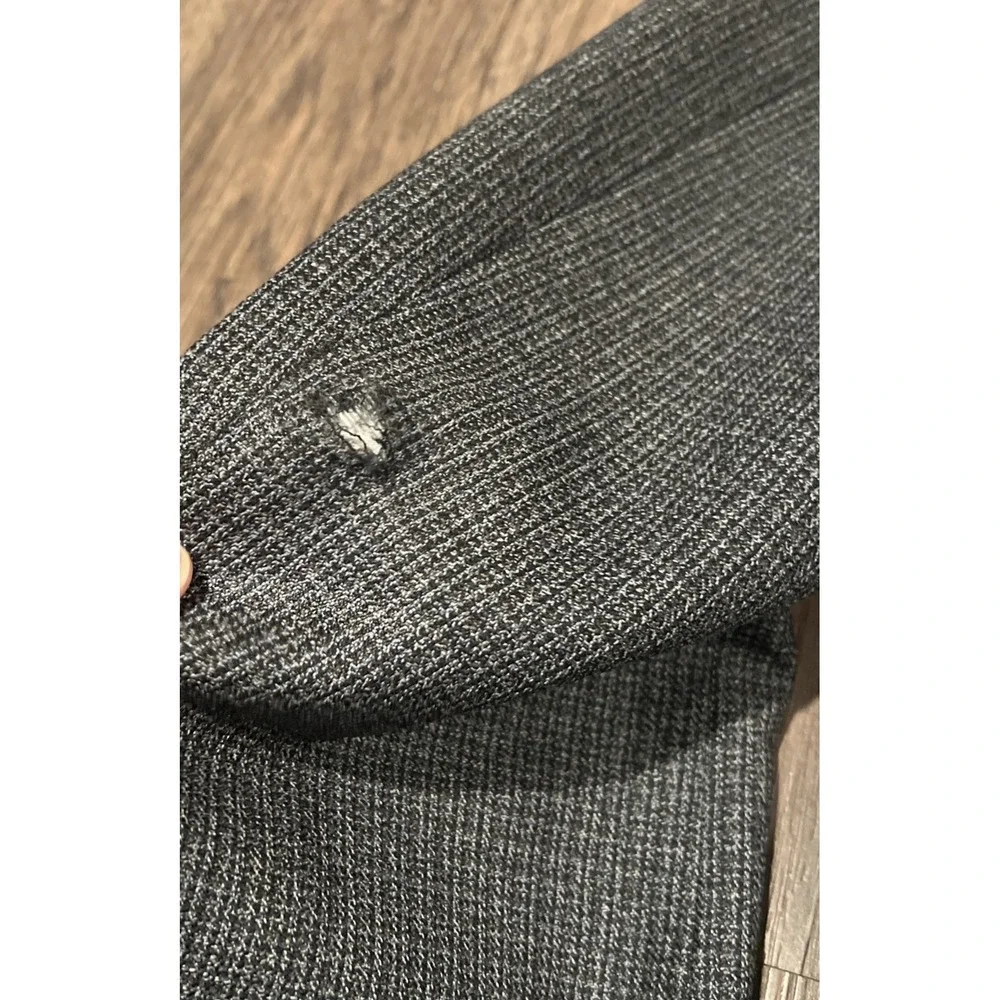 Canali Mens Wool Blazer Size 56LEU Gray Plaid Check Career Made In Italy READ